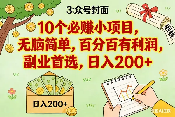(16948期)8个必赚小项目,无脑简单,百分百有利润,副业首选,日入200+ (16948期)8个必赚小项目,无脑简单,百分百有利润,副业首选,日入200+
