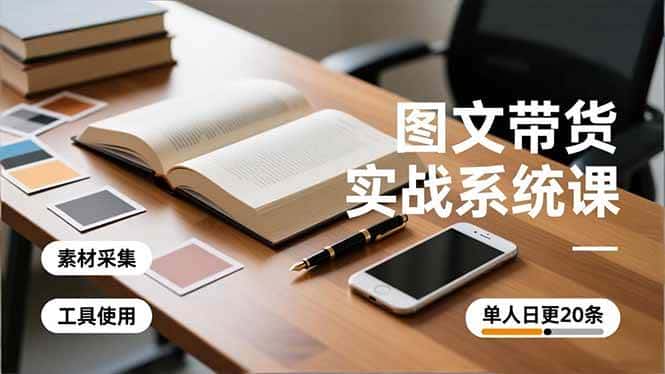 (16705期)图文带货实战系统课,工具使用、素材采集、防同质化,单人日更20条月入3w+ (16705期)图文带货实战系统课,工具使用、素材采集、防同质化,单人日更20条月入3w+