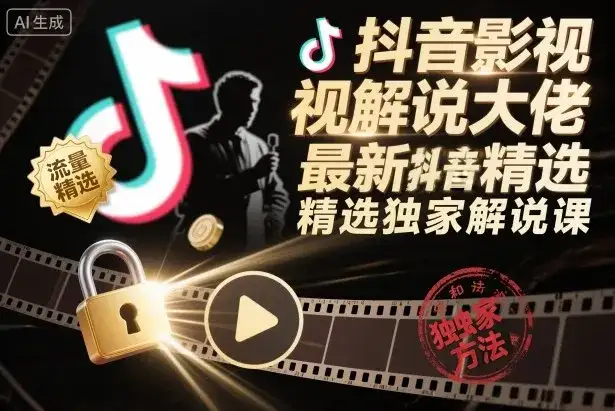 抖音影视解说大佬最新抖音进精选和独家方法,精选独家解说课(更新11月) 抖音影视解说大佬最新抖音进精选和独家方法,精选独家解说课(更新11月)