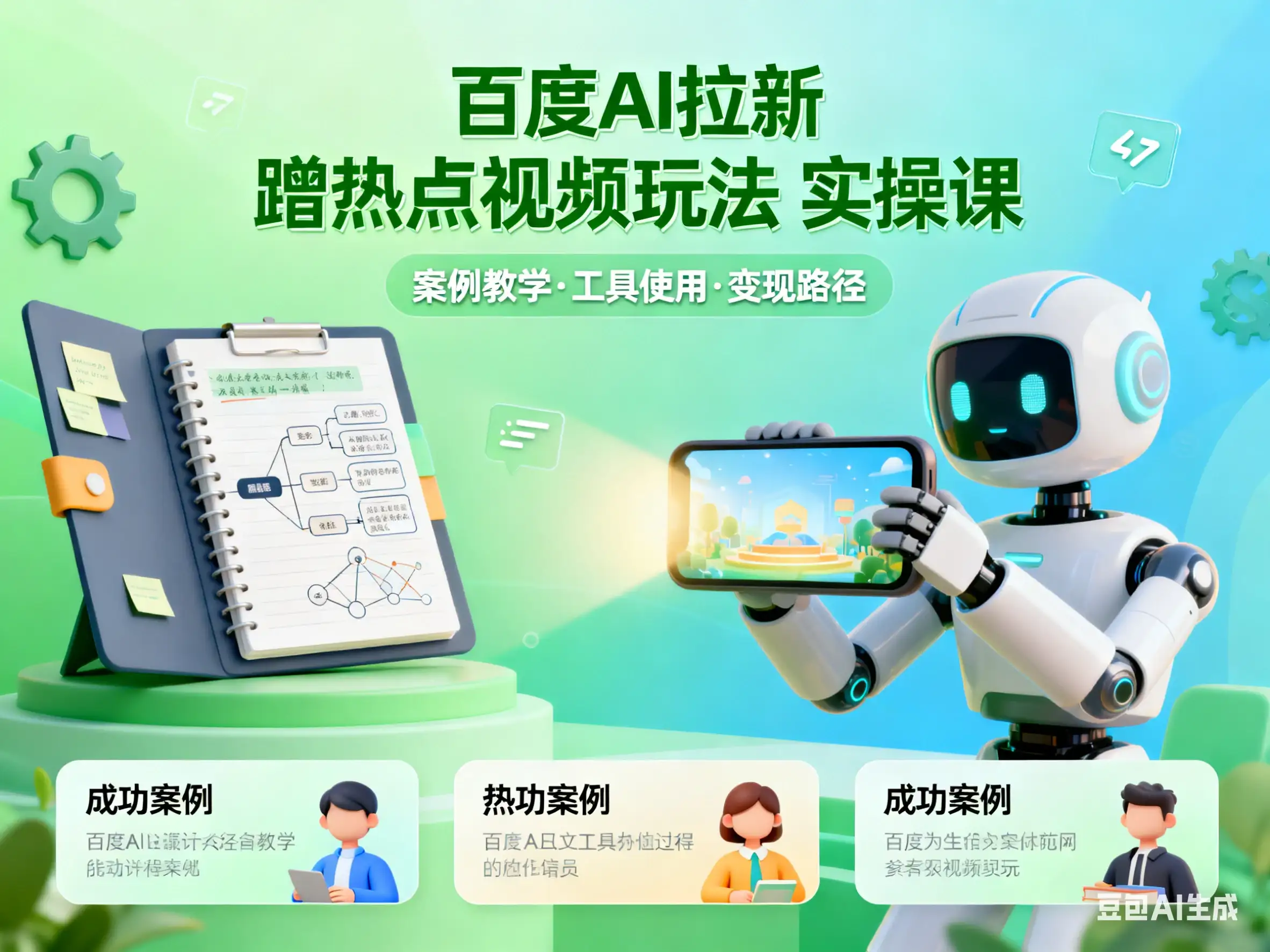百度ai拉新 蹭热点视频玩法 实操课-优优云创网