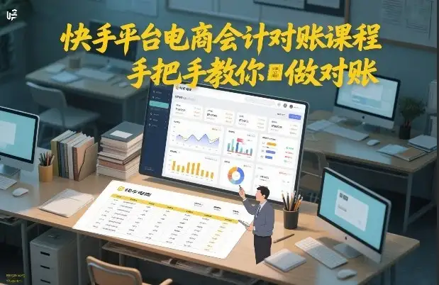 【精】快手平台电商会计对账课程，手把手教你做对账-优优云创网