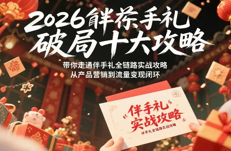 2026伴手礼破局十大攻略,带你走通伴手礼全链路实战攻略,从产品营销到流量变现闭环 2026伴手礼破局十大攻略,带你走通伴手礼全链路实战攻略,从产品营销到流量变现闭环